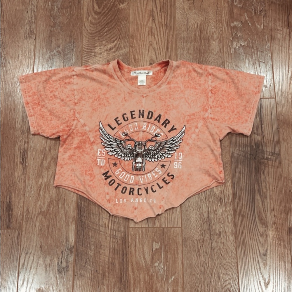 Boot Barn Youth In Revolt Motorcycle Cropped T-Shirt